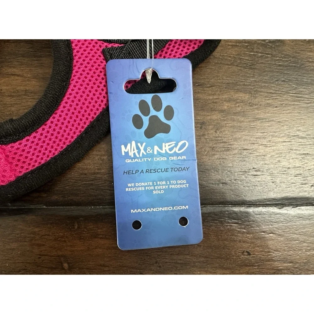 MAX and NEO Nanu Small Dog Reflective Dog Harness Size XS Bright Pink NWT